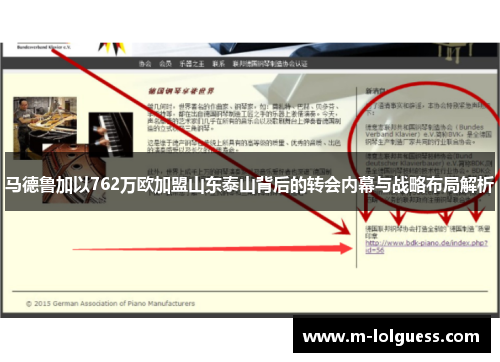 马德鲁加以762万欧加盟山东泰山背后的转会内幕与战略布局解析